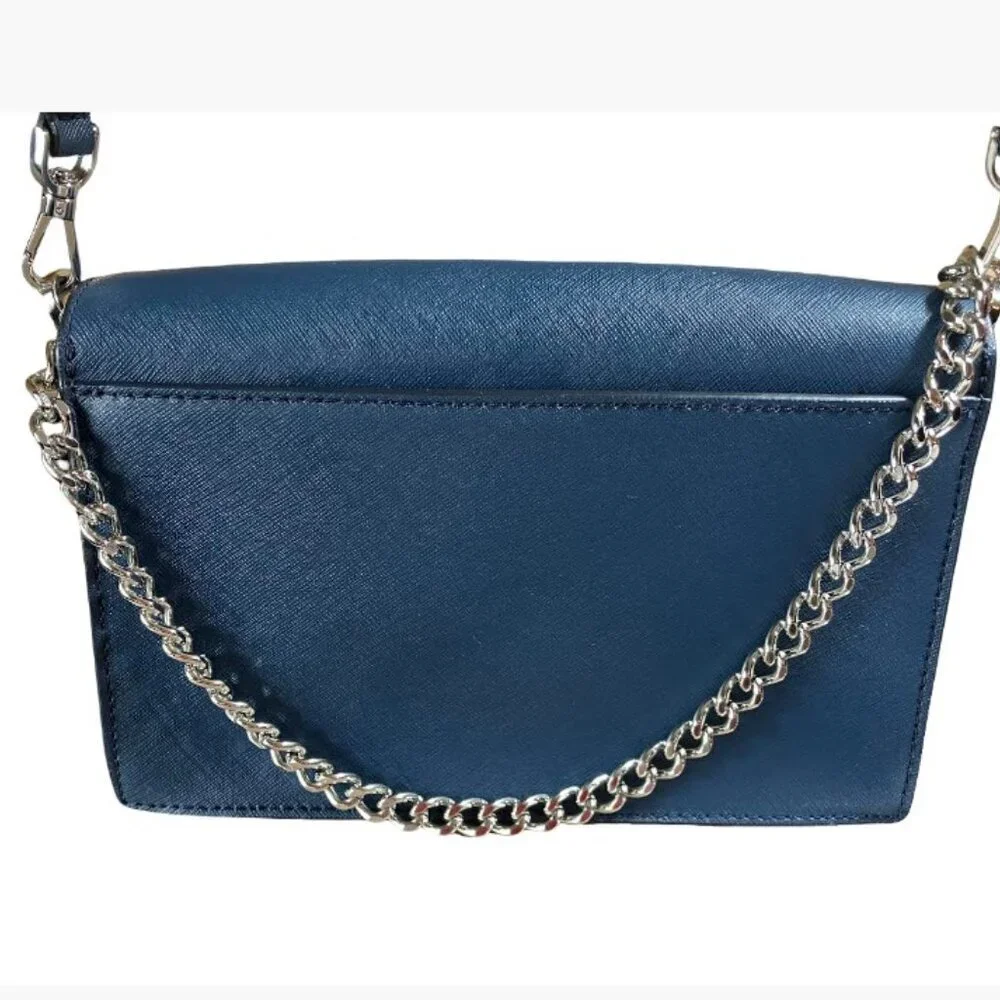 Kate Spade Cameron Convertible Floral Applique Crossbody Bag in Petrol Blue NWOT